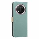 For Honor X9C / Magic7 Lite Splicing Color Hollow Flower Pattern RFID Leather Phone Case(Green) - 3