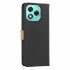 For Honor 400 Lite Splicing Color Hollow Flower Pattern RFID Leather Phone Case(Black) - 3