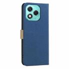 For Honor 400 Lite Splicing Color Hollow Flower Pattern RFID Leather Phone Case(Dark Blue) - 3