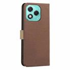 For Honor 400 Lite Splicing Color Hollow Flower Pattern RFID Leather Phone Case(Brown) - 3