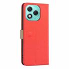 For Honor 400 Lite Splicing Color Hollow Flower Pattern RFID Leather Phone Case(Red) - 3