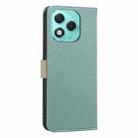 For Honor 400 Lite Splicing Color Hollow Flower Pattern RFID Leather Phone Case(Green) - 3