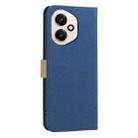 For Honor 400 Global 156.5mm Splicing Color Hollow Flower Pattern RFID Leather Phone Case(Dark Blue) - 3