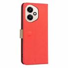 For Honor 400 Global 156.5mm Splicing Color Hollow Flower Pattern RFID Leather Phone Case(Red) - 3