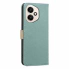 For Honor 400 Global 156.5mm Splicing Color Hollow Flower Pattern RFID Leather Phone Case(Green) - 3