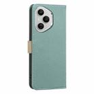 For Honor 400 Pro Global 160.8mm Splicing Color Hollow Flower Pattern RFID Leather Phone Case(Green) - 3