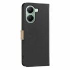 For Redmi Turbo 4 Splicing Color Hollow Flower Pattern RFID Leather Phone Case(Black) - 3