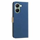 For Redmi Turbo 4 Splicing Color Hollow Flower Pattern RFID Leather Phone Case(Dark Blue) - 3