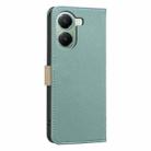 For Redmi Turbo 4 Splicing Color Hollow Flower Pattern RFID Leather Phone Case(Green) - 3