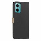For Redmi 10 5G / Note 11 4G 6.5 inch Splicing Color Hollow Flower Pattern RFID Leather Phone Case(Black) - 3
