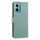 For Redmi 10 5G / Note 11 4G 6.5 inch Splicing Color Hollow Flower Pattern RFID Leather Phone Case(Green) - 3