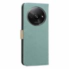 For Redmi A3 Splicing Color Hollow Flower Pattern RFID Leather Phone Case(Green) - 3