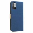 For Redmi Note 10 5G / Note 10T 5G Splicing Color Hollow Flower Pattern RFID Leather Phone Case(Dark Blue) - 3