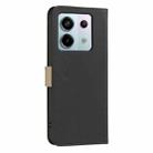 For Redmi Note 13 Pro 5G Splicing Color Hollow Flower Pattern RFID Leather Phone Case(Black) - 3