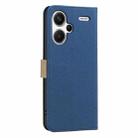For Redmi Note 13 Pro+ 5G Splicing Color Hollow Flower Pattern RFID Leather Phone Case(Dark Blue) - 3