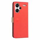 For Redmi Note 13 Pro+ 5G Splicing Color Hollow Flower Pattern RFID Leather Phone Case(Red) - 3