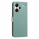 For Redmi Note 13 Pro+ 5G Splicing Color Hollow Flower Pattern RFID Leather Phone Case(Green) - 3