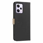 For Xiaomi Poco X5 Pro Splicing Color Hollow Flower Pattern RFID Leather Phone Case(Black) - 3