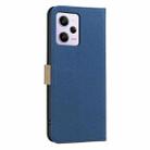 For Xiaomi Poco X5 Pro Splicing Color Hollow Flower Pattern RFID Leather Phone Case(Dark Blue) - 3