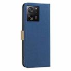For Xiaomi 13T Splicing Color Hollow Flower Pattern RFID Leather Phone Case(Dark Blue) - 3