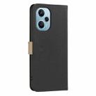For Xiaomi Poco F5 Splicing Color Hollow Flower Pattern RFID Leather Phone Case(Black) - 3