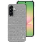 For Samsung Galaxy A56 5G imak Ruiyi Series Cloth Texture PU + PC Phone Case(Light Grey) - 1