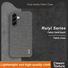 For Samsung Galaxy A56 5G imak Ruiyi Series Cloth Texture PU + PC Phone Case(Dark Grey) - 3