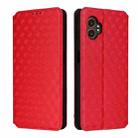 For Samsung Galaxy XCover 7 Pro Cubic Grid Texture Flip Leather Phone Case(Red) - 2
