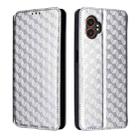 For Samsung Galaxy XCover 7 Pro Cubic Grid Texture Flip Leather Phone Case(Silver) - 2