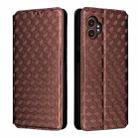For Samsung Galaxy XCover 7 Pro Cubic Grid Texture Flip Leather Phone Case(Brown) - 2
