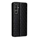For Samsung Galaxy M56 5G Cubic Grid Texture Flip Leather Phone Case(Black) - 3