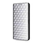 For Samsung Galaxy M56 5G Cubic Grid Texture Flip Leather Phone Case(Silver) - 2