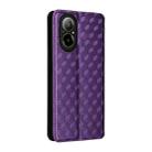 For Realme 12 Lite 4G / C67 4G Cubic Grid Texture Flip Leather Phone Case(Purple) - 3