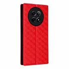For Realme 12 5G / 12x 5G Cubic Grid Texture Flip Leather Phone Case(Red) - 3