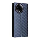 For Realme 11 5G Global / 11X 5G Cubic Grid Texture Flip Leather Phone Case(Blue) - 3