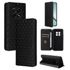 For Realme 14 Pro Lite 5G Cubic Grid Texture Flip Leather Phone Case(Black) - 1
