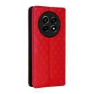 For Realme 14 Pro Lite 5G Cubic Grid Texture Flip Leather Phone Case(Red) - 3