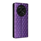 For Realme 14 Pro Lite 5G Cubic Grid Texture Flip Leather Phone Case(Purple) - 3