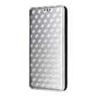 For Realme 14 Pro+ 5G Cubic Grid Texture Flip Leather Phone Case(Silver) - 2