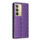 For Realme 14X 5G / C75 4G / V60 Pro 5G Cubic Grid Texture Flip Leather Phone Case(Purple) - 3