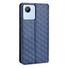For Realme C30 Cubic Grid Texture Flip Leather Phone Case(Blue) - 3