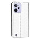 For Realme C31 Cubic Grid Texture Flip Leather Phone Case(Silver) - 3