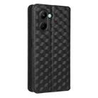 For Realme C33 Cubic Grid Texture Flip Leather Phone Case(Black) - 3