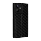 For Realme C53 5G / Narzo N53 4G Cubic Grid Texture Flip Leather Phone Case(Black) - 3