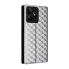 For Realme C53 5G / Narzo N53 4G Cubic Grid Texture Flip Leather Phone Case(Silver) - 3