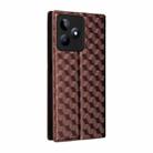 For Realme C53 5G / Narzo N53 4G Cubic Grid Texture Flip Leather Phone Case(Brown) - 3