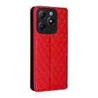 For Realme C63 4G / C61 4G / Narzo N63 4G Cubic Grid Texture Flip Leather Phone Case(Red) - 3