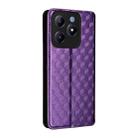 For Realme C63 4G / C61 4G / Narzo N63 4G Cubic Grid Texture Flip Leather Phone Case(Purple) - 3