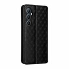 For Realme C65 4G Cubic Grid Texture Flip Leather Phone Case(Black) - 3