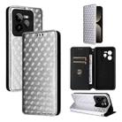 For Realme GT 7 Pro 5G Cubic Grid Texture Flip Leather Phone Case(Silver) - 1